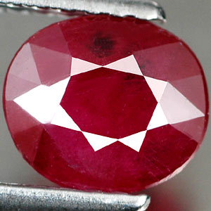 1.63 ct. Oval Natural Red Pink RUBY Madagascar