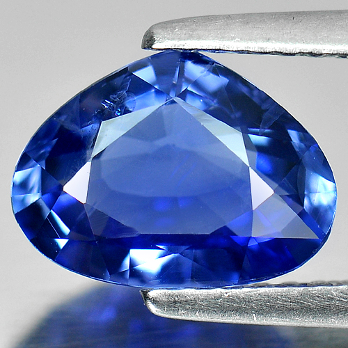 Certified Blue Sapphire 2.19Ct. VVS Pear 7.10 x 9.61 Mm. Natural Gemstone Ceylon