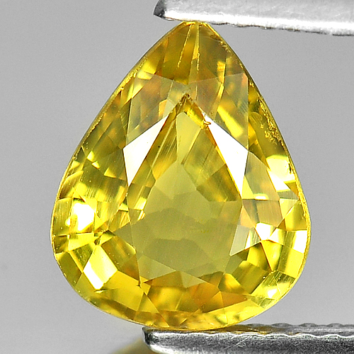 Yellow Sapphire 2.56 Ct. Pear 9.7 x 8 x 4 Mm. Natural Gemstone From Thailand