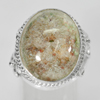 59.24 G. Oval Cabochon Natural Gem Moss Quartz 925 Sterling Silver Ring Size 7.5 59.24 G. Oval Cabochon Natural Gem Moss Quartz 925 Sterling Silver Ring Size 7.5