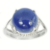4.83 G. Natural Gem Round Cabochon Blue Tanzanite Sterling Silver Ring Size 8.5 4.83 G. Natural Gem Round Cabochon Blue Tanzanite Sterling Silver Ring Size 8.5