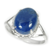 3.69 G. Natural Gem Oval Cabochon Blue Tanzanite Sterling Silver Ring Size 7.5 3.69 G. Natural Gem Oval Cabochon Blue Tanzanite Sterling Silver Ring Size 7.5