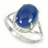 3.59 G. Natural Gem Oval Cabochon Blue Tanzanite 925 Sterling Silver Ring Size 7 3.59 G. Natural Gem Oval Cabochon Blue Tanzanite 925 Sterling Silver Ring Size 7