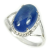 3.88 G. Natural Gem Oval Cabochon Blue Tanzanite Sterling Silver Ring Size 8.5 3.88 G. Natural Gem Oval Cabochon Blue Tanzanite Sterling Silver Ring Size 8.5