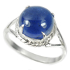 3.45 G. Natural Gem Oval Cabochon Blue Tanzanite 925 Sterling Silver Ring Size 7 3.45 G. Natural Gem Oval Cabochon Blue Tanzanite 925 Sterling Silver Ring Size 7