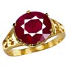 4.96 ct. Natural Blood Red Ruby 14K Solid Gold Ring