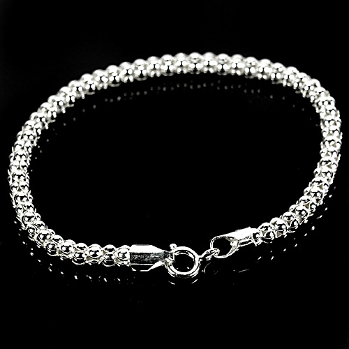 4.85 G. Real 925 Sterling Silver Jewelry Bracelet Length 7.5 Inch. Beautiful