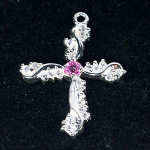 4.52 G.Natural Pink Sapphire Silver Pendant Jewelry