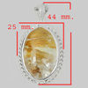11.84 G. Oval Cabochon Natural Gemstone Quartz Nickle Silver Plated Pendant 11.84 G. Oval Cabochon Natural Gemstone Quartz Nickle Silver Plated Pendant