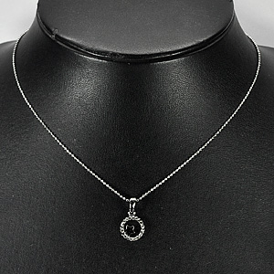 2.56 G. Lovely Fashion Style Nickel Rhodium Plated Necklace Length 16 Inch.