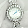 48.81 G. 925 Silver Ladies Wristwatch 7.5 Inch. Round CZ Beautiful for Gift