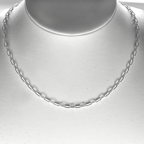 11.03 G. Real 925 Sterling Silver Fine Jewelry Chain Necklace Length 20 Inch.