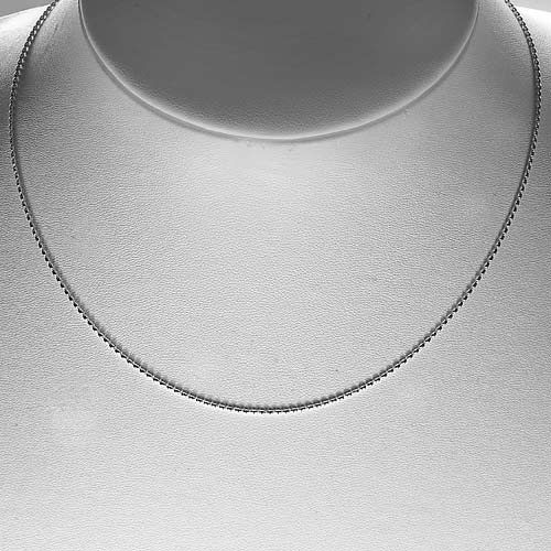 2.26 G. Good Real 925 Sterling Silver Fine Jewelry Necklace Length 18 Inch.