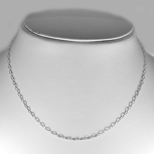 1.95 G. Alluring Real 925 Sterling Silver Jewelry Necklace Length 16 Inch.