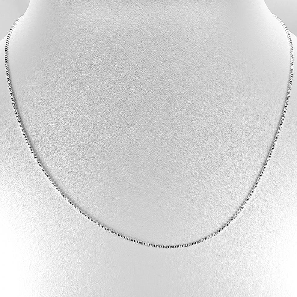 2.19 G. Real 925 Sterling Silver Jewelry Chain Necklace 18 Inch.
