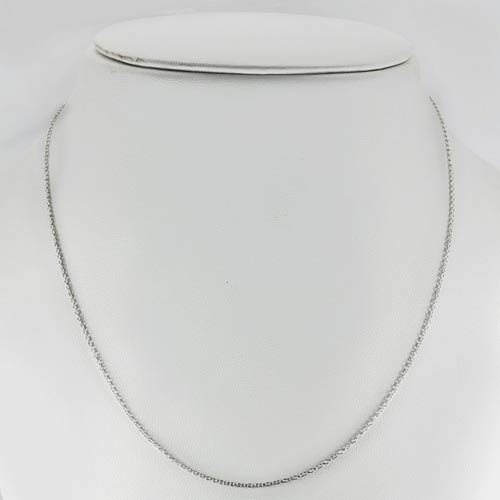 1.38 G. Lovely Real 925 Sterling Silver Jewelry Necklace Length 18 Inch.