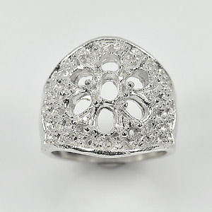 Wholesale 5 Pcs / $94.31 Sterling Silver 925 Semi Mount Ring