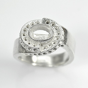 Wholesale 5 Pcs / $99.18 Solid 925 Sterling Silver Semi Mount Setting Ring