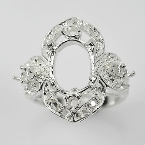 Wholesale 5 Pcs / $68.23 Semi Mount Sterling Silver 925 Setting Ring