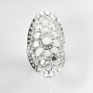 Wholesale 5 Pcs / $86.17 Sterling Silver 925 Semi Mount Setting Ring