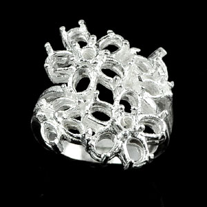 Wholesale 5 Pcs. / $82.58 Solid 925 Sterling Silver Semi Mount Ring Setting Sz 7