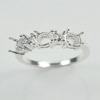Wholesale 5 Pcs / $33.76 Sterling 925 Silver Three Stones Mount Ring Setting