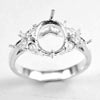Wholesale 5 Pcs / $40.98 Solid 925 Sterling Silver Semi Mount Setting Ring
