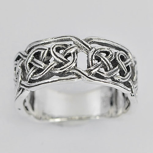 5.09 G. Lovely Jewelry Real 925 Sterling Silver Celtic Knot Ring Size 7 Thailand