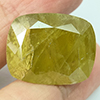 Green Yellow Sphene 40.14 Ct. Cushion Unheated Natural Gemstones Madagascar