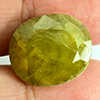 Green Yellow Sphene 24.19 Ct. Cushion Natural Unheated Gemstones Madagascar