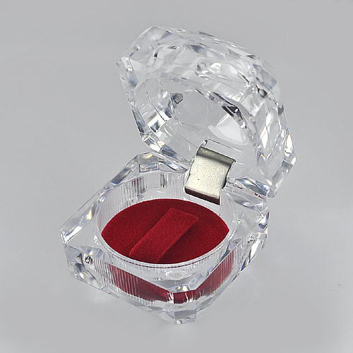 Plastic Ring Box Red Velvet For A Single Ring Insert