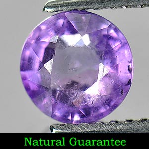 1.11 Ct. 6.6 Mm. Round Shape Natural Violet Color Amethyst Unheated