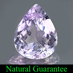 6.52 Ct. Pear Checkerboard Natural Purple Pink Amethyst