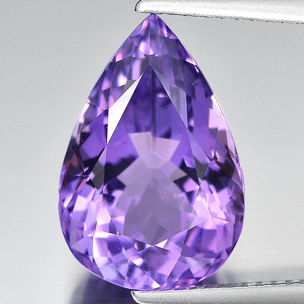 Purple Amethyst 7.90 Ct. Pear Shape Natural Clean Gemstone Unheated From Brazil
