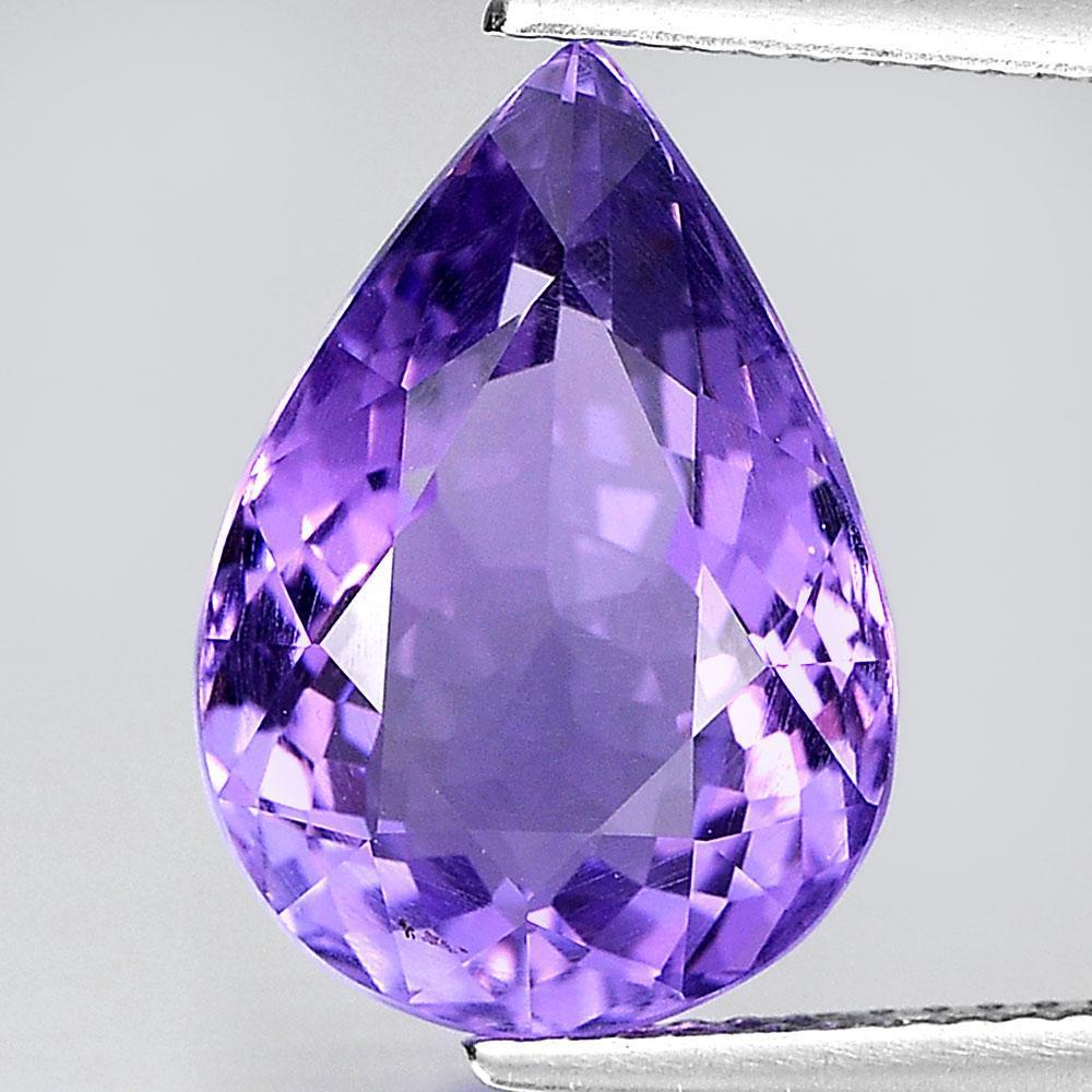 Purple Amethyst 6.99 Ct. Pear Shape Unheated Natural Clean Gemstone Brazil