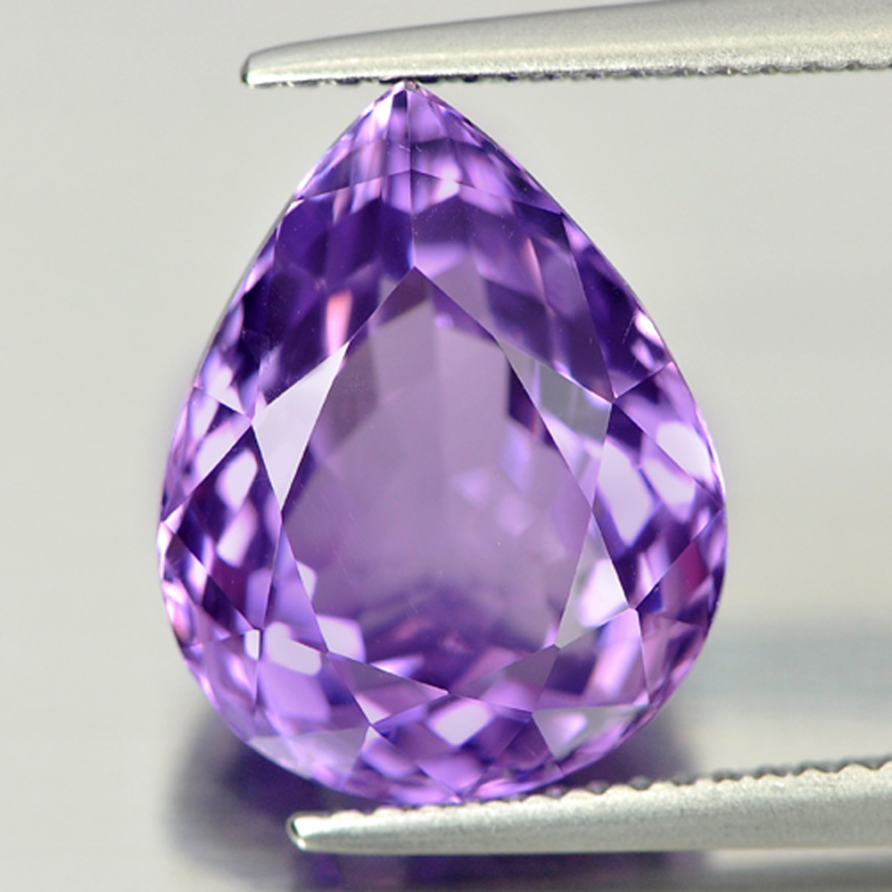 Purple Amethyst 7.73 Ct. Pear Shape Natural Clean Gemstone Unheated