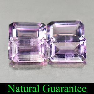 1.80 Ct. 4 Pcs. Natural Purple Amethyst Gemstone Octagon Shape