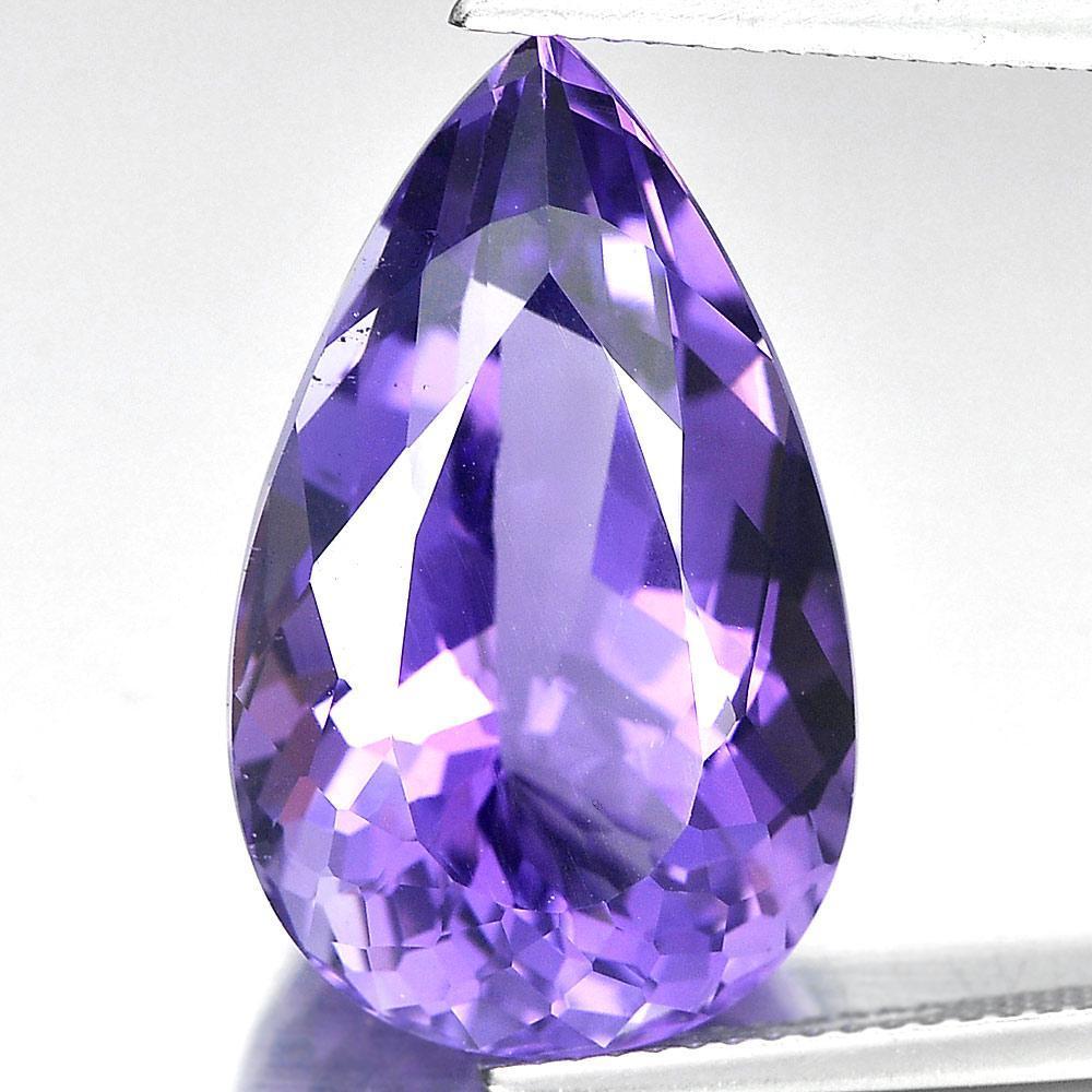Purple Amethyst 16.06 Ct. Pear Shape Natural Gemstone Unheated From Brazil
