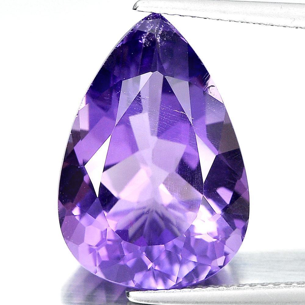 12.51 Ct. Pear Shape Natural Gemstone Purple Amethyst Unheated