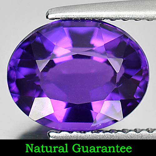 2.41 Ct. Nice Clean Oval Natural Gemstone Violet Amethyst From Brazil