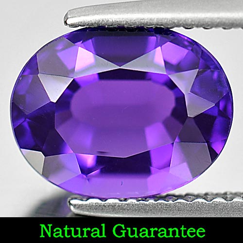 2.34 Ct. Clean Nice Oval Natural Gem Violet Amethyst Unheated