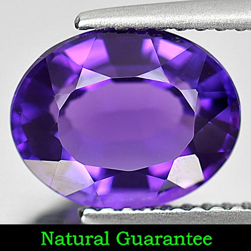 2.35 Ct. Clean Oval Natural Gem Violet Amethyst Unheated
