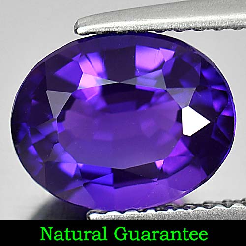 2.31 Ct. Clean Nice Oval Natural Gem Purple Amethyst Size 10 x 8 Mm.