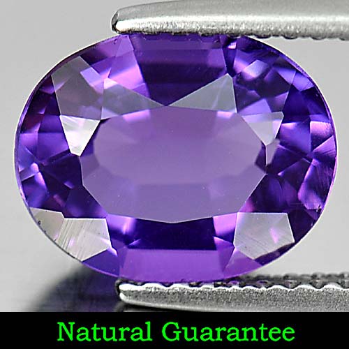 2.20 Ct. Clean Oval Natural Gem Purple Amethyst Sz 10 x 8 x 5 Mm.