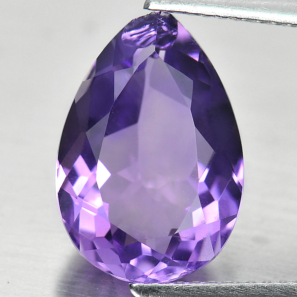 5.04 Ct. Natural Gemstone Purple Amethyst Pear Shape From Brazil Unheated