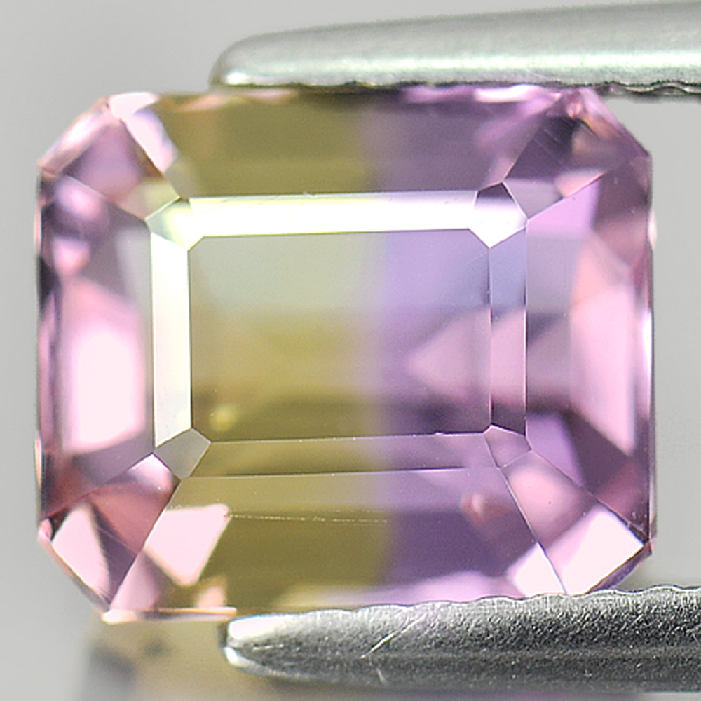 Bi Color Ametrine 4.01 Ct. VVS Octagon Shape 9.3 x 8 Mm Natural Gemstone Bolivia