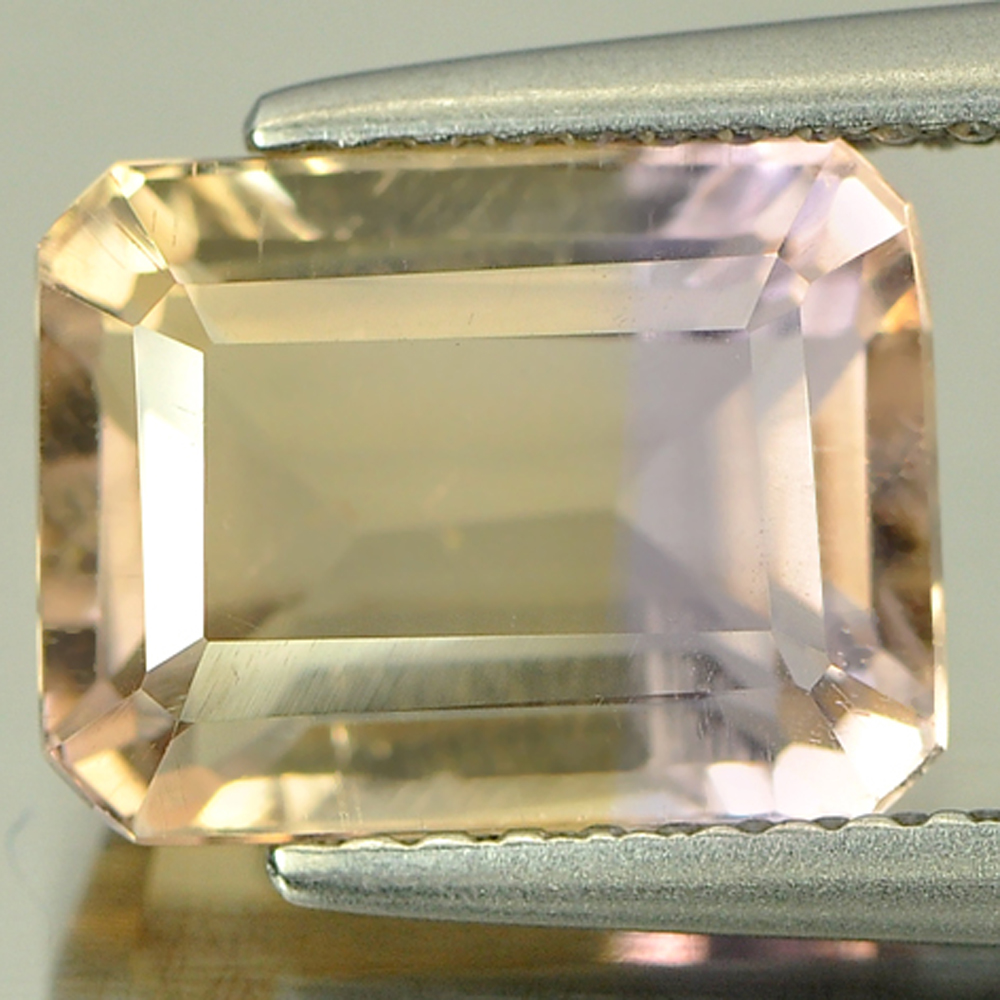 Bi Color Ametrine 3.59 Ct. Octagon Shape 10 x 7.6 Mm. Natural Gemstone Unheated