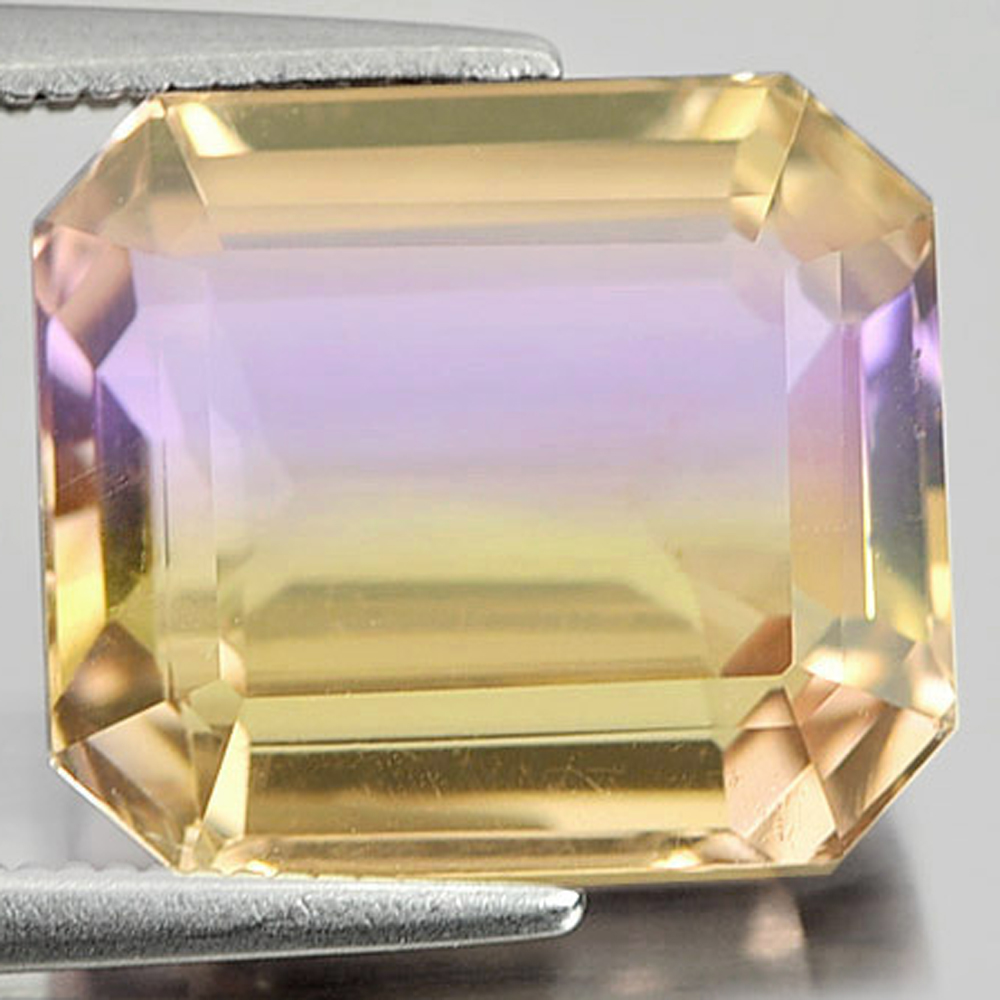 Bi Color Ametrine 7.85 Ct Octagon Shape 12.6 x 11.1 Mm Natural Gemstone Unheated