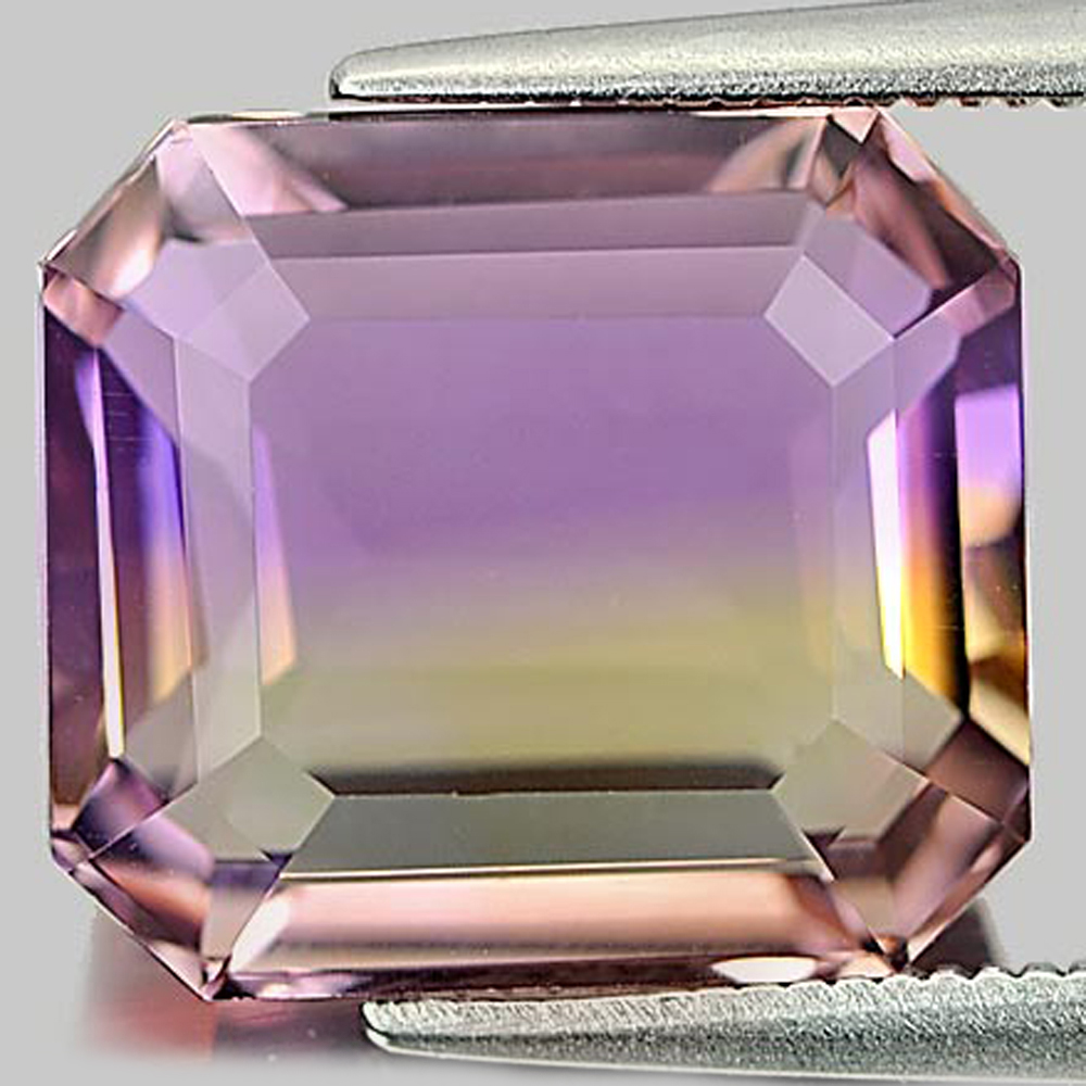 Bi Color Ametrine 8.63 Ct. Clean Octagon 12.8 x 11.4 Mm Natural Gemstone Bolivia
