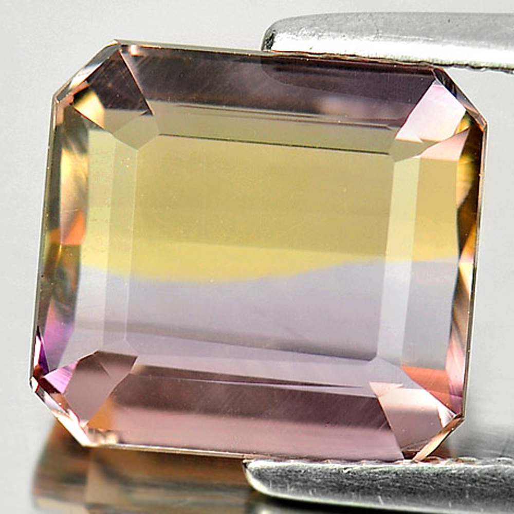 Bi Color Ametrine Octagon Shape 4.65 Ct. Natural Clean Gemstone From Bolivia